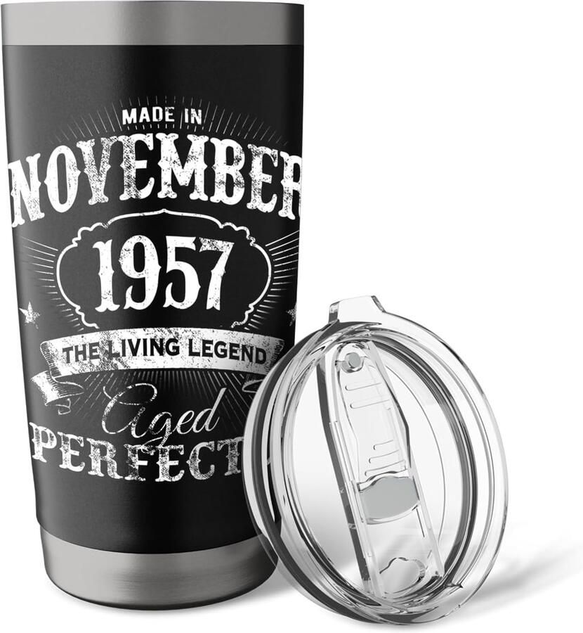 Geboren in November 1957 Vintage Thermosbeker
