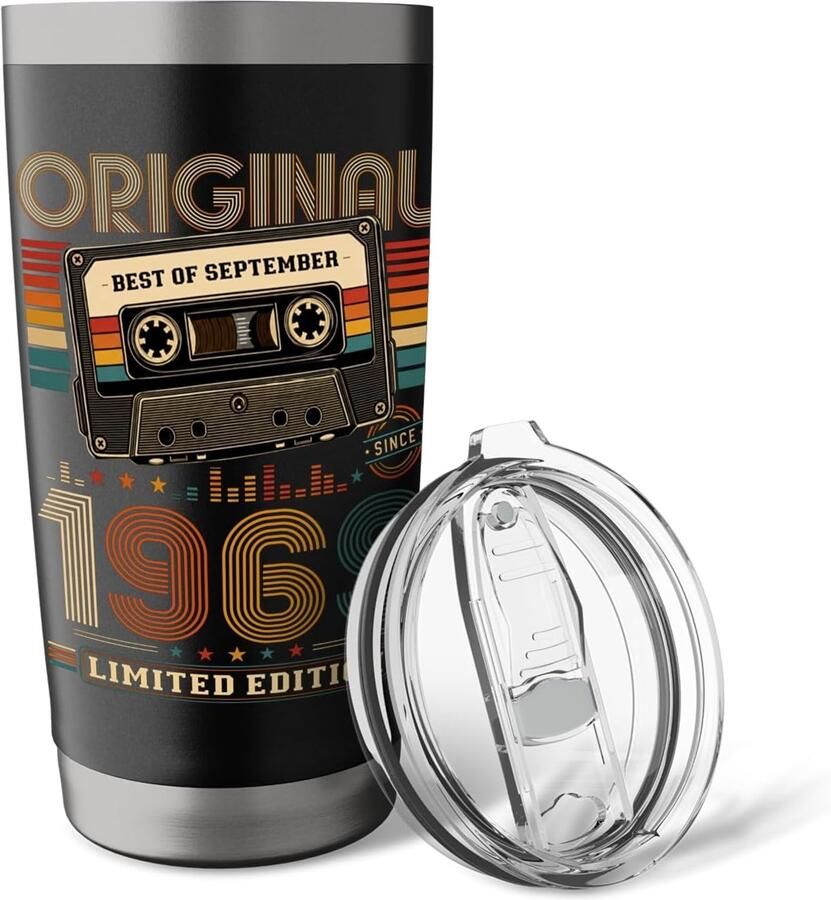 Geburtstagsgeschenk voor Man 1969 Vintage Cassette Thermosbeker