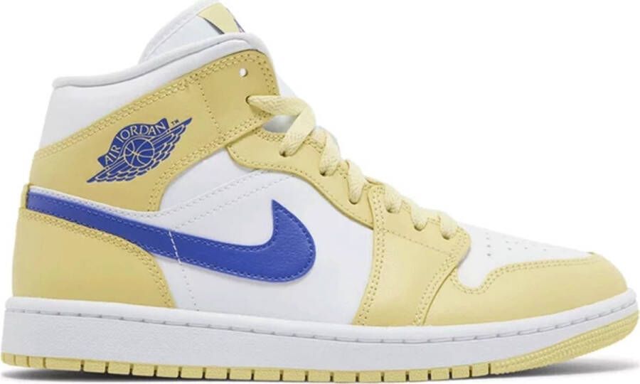 Geel Air Jordan 1 Mid 'Lemon Wash Lapis' (womens) BQ6472-701 groen sneakers hoog
