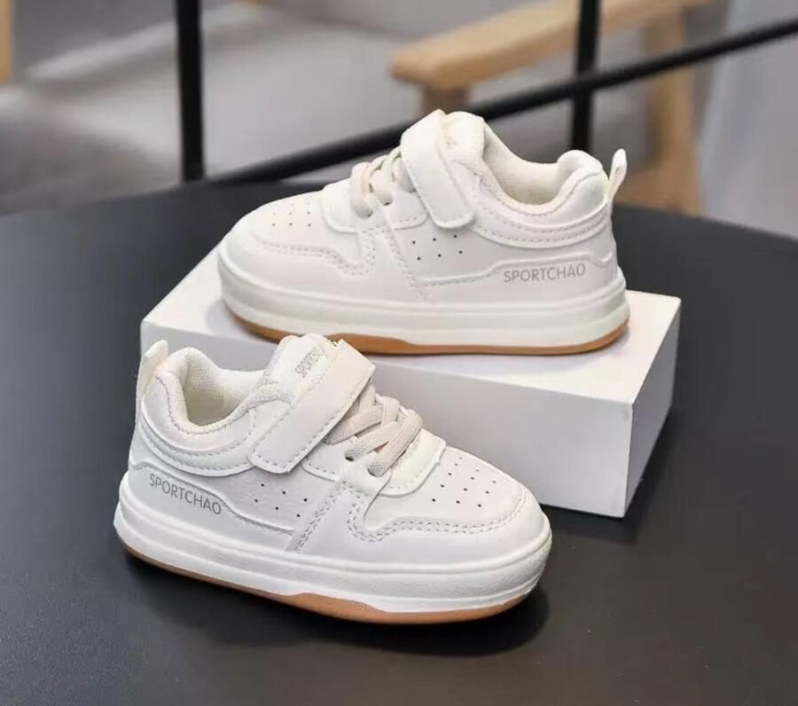 Geen merk TK-S Kinderschoentjes klittenband met veter wit