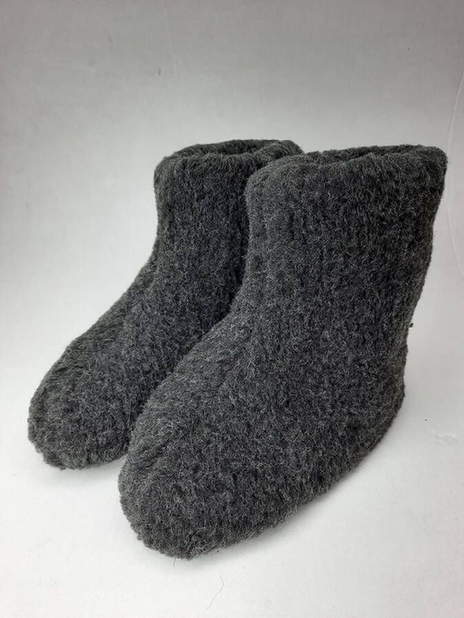 Geen merknaam Schapenwollen sloffen sloffen sloffen zwart sheep wool shuffle woolen slippers schoen pantoffels warmers slof - Foto 1