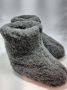 Geen merknaam Schapenwollen sloffen grijs 100% natuurproduct comfortabele nieuwe luxe sloffen direct leverbaar handgemaakt sheep wool shuffle woolen slippers schoen pantoffels warmers slof - Thumbnail 1