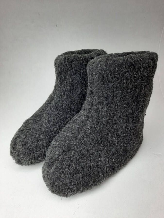 Geen merknaam Schapenwollen sloffen zwart sloffen sloffen sheep wool shuffle woolen slippers schoen pantoffels warmers slof