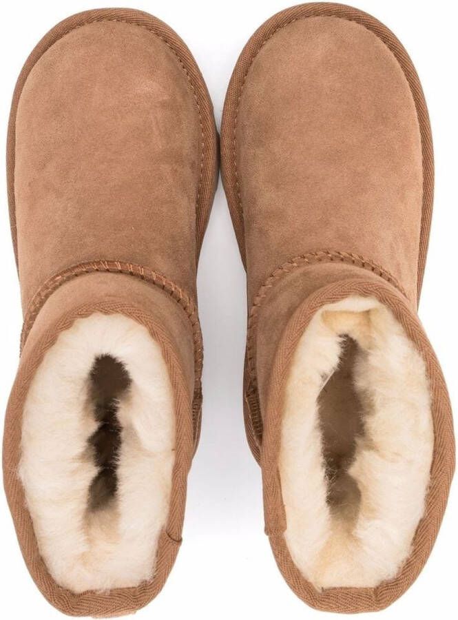 Geen merknaam winterbotjes beige laarzen van wol | instappers voor jongens en meisjes | kinderbotten