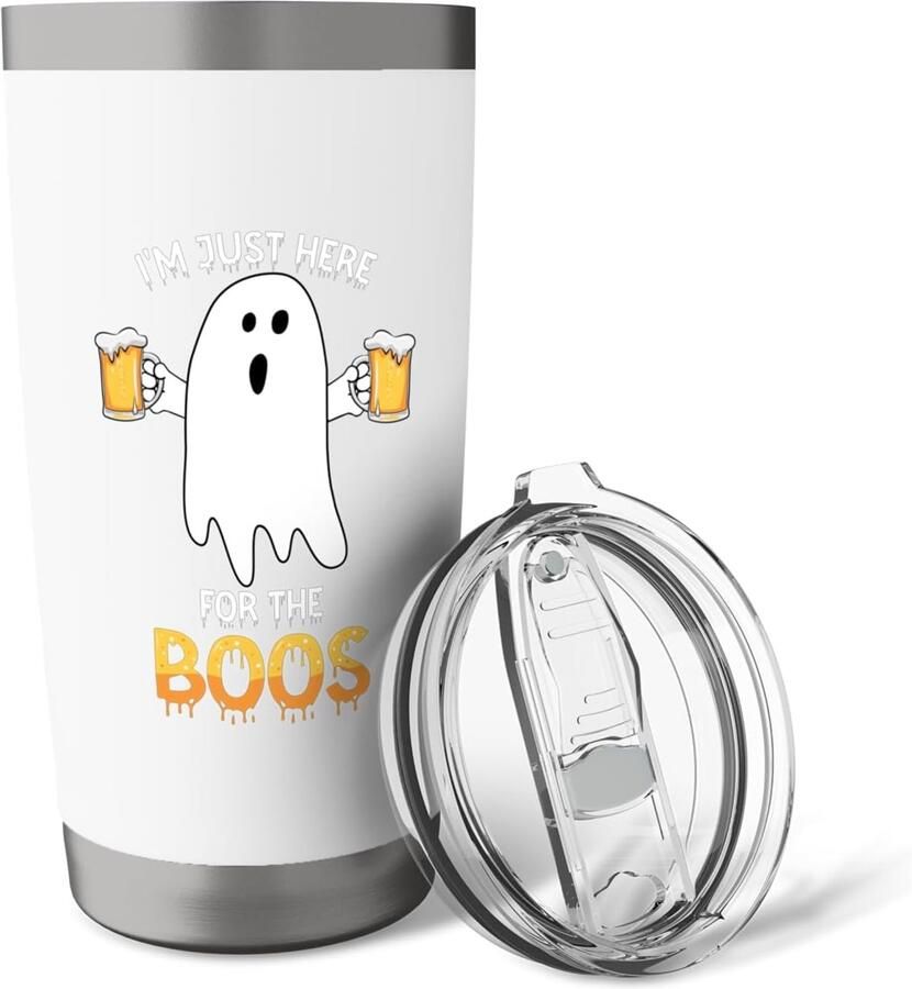Geest bierglas met tekst I'm Just Here For The Boos