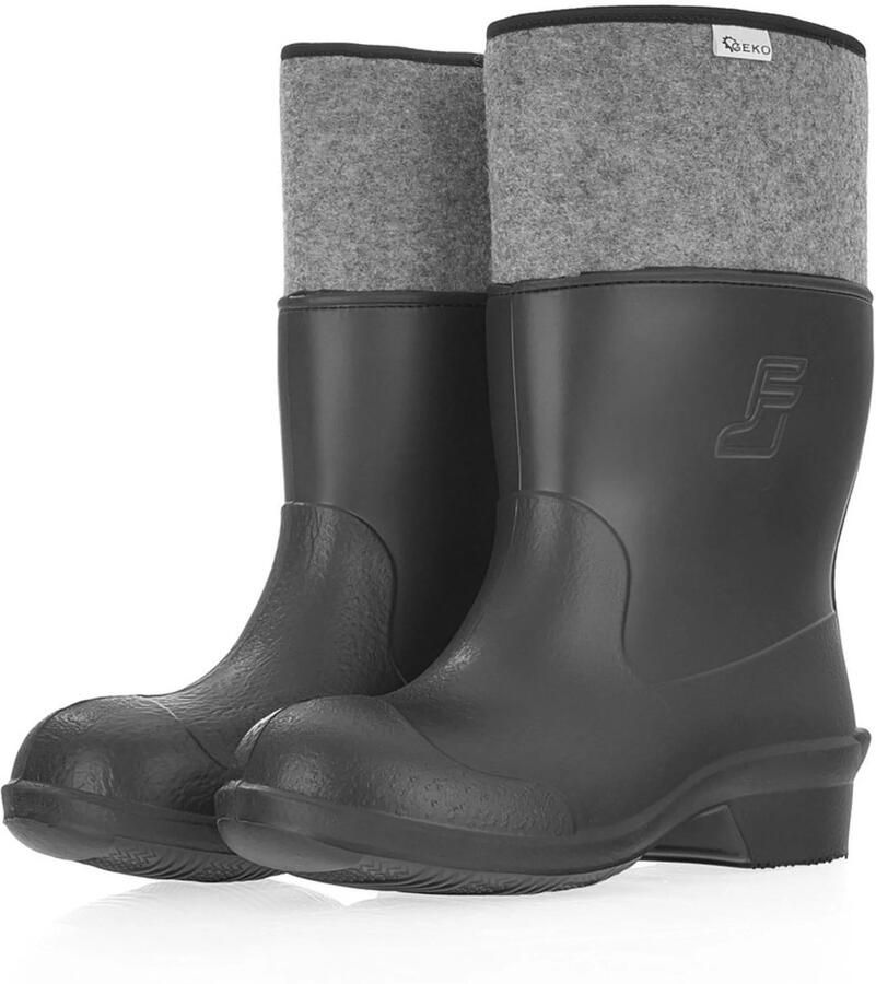Geko Rubberen laarzen isolerend slipvast zwart