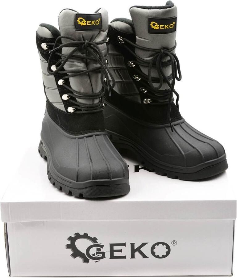 Geko Snowboots Waterdicht Warme voering Zwart