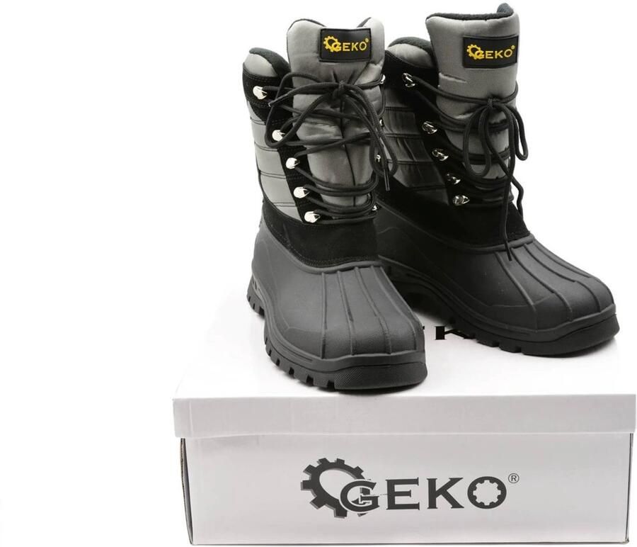 Geko Snowboots Waterdicht Antislip Zwart