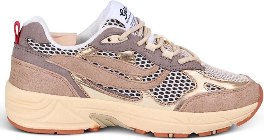Genesis Footwear Women's G-Eco'99 Metallic Serial Sneakers beige