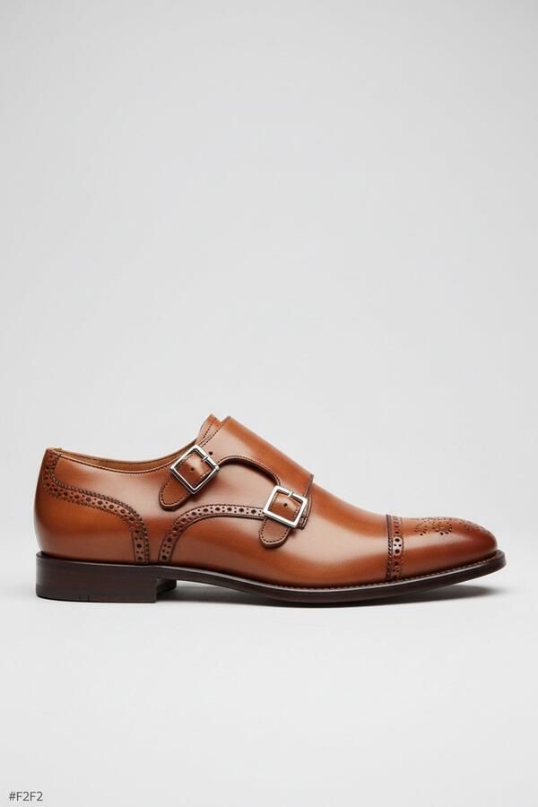 Gents Heren dubbele gesp cogna ?? Modern fit Leer