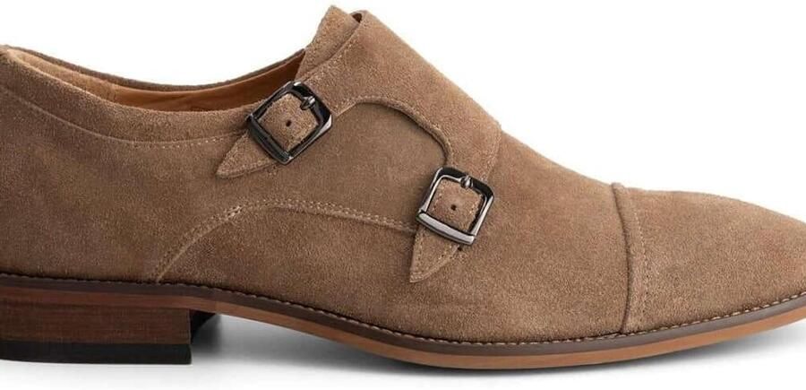 Gents Heren schoenen Gesp schoenen Nette schoenen Leer Bruin