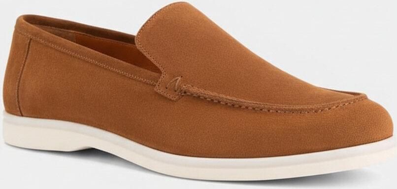 Gents Heren schoenen Loafers Nette schoenen Suède Cognac