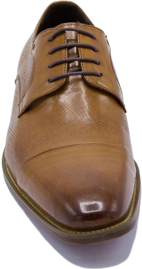 Gents Heren schoenen Veterschoenen Nette schoenen Leer Cognac