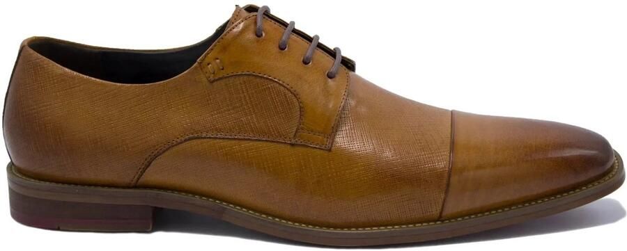 Gents Heren schoenen Veterschoenen Nette schoenen Leer Cognac