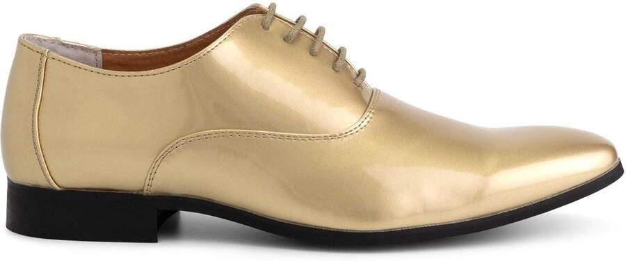 Gents Heren schoenen Veterschoenen Nette schoenen Leer Goud