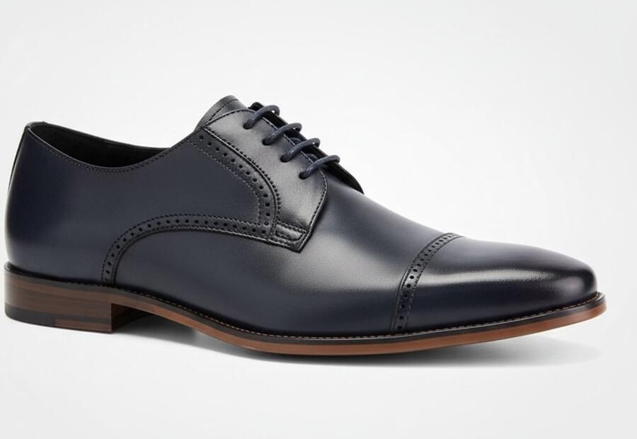 Gents Heren schoenen Veterschoenen Nette schoenen Leer Navy