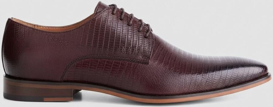 Gents Heren schoenen Veterschoenen Nette schoenen Leer Roodbruin