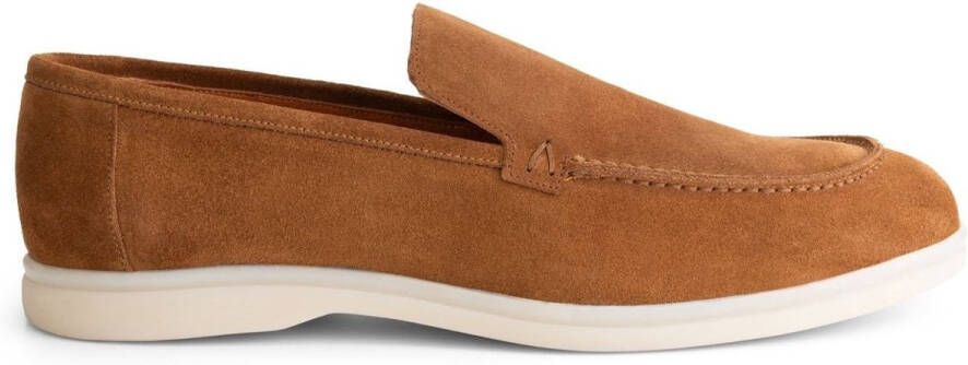 Gents Heren schoenen Loafers Nette schoenen Suède Cognac