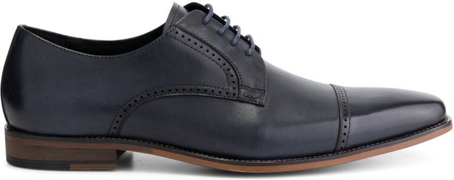 Gents Heren schoenen Veterschoenen Nette schoenen Leer Navy