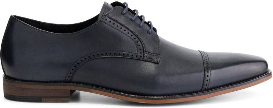Gents Heren schoenen Veterschoenen Nette schoenen Leer Navy