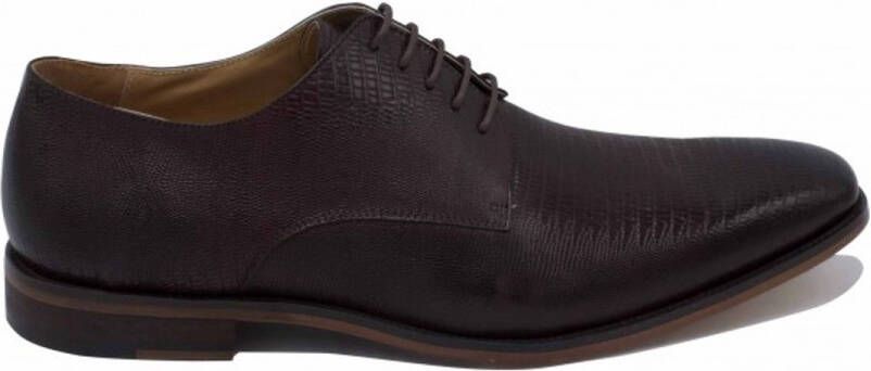 Gents Heren schoenen Veterschoenen Nette schoenen Leer Roodbruin