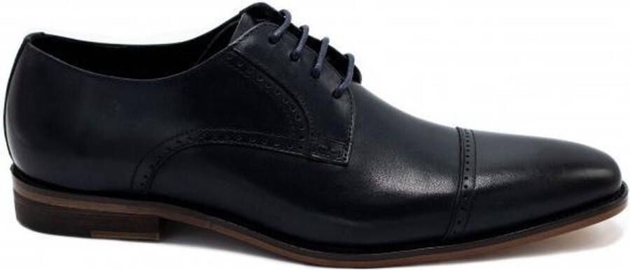 Gents Heren schoenen Veterschoenen Nette schoenen Leer Navy
