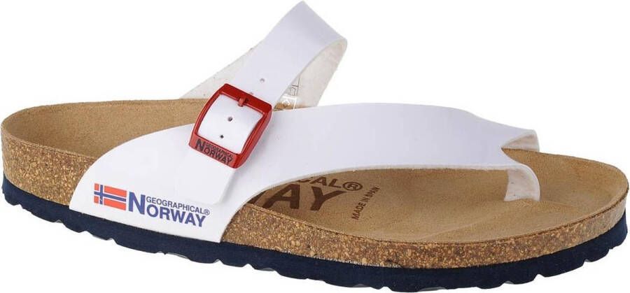 Geographical Norway Sandalias Infradito Donna GNW20415-34 Vrouwen Wit teenslippers - Foto 1