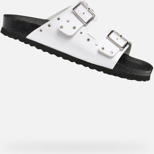 GEOX ADRIEL MEISJES Sandalen WIT ZILVER