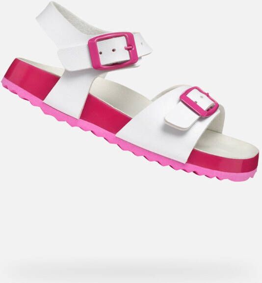 GEOX ADRIEL TIENERS Sandalen WIT FUCHSIA