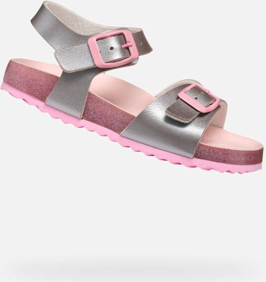 GEOX ADRIEL TIENERS Sandalen ZILVER ROZE