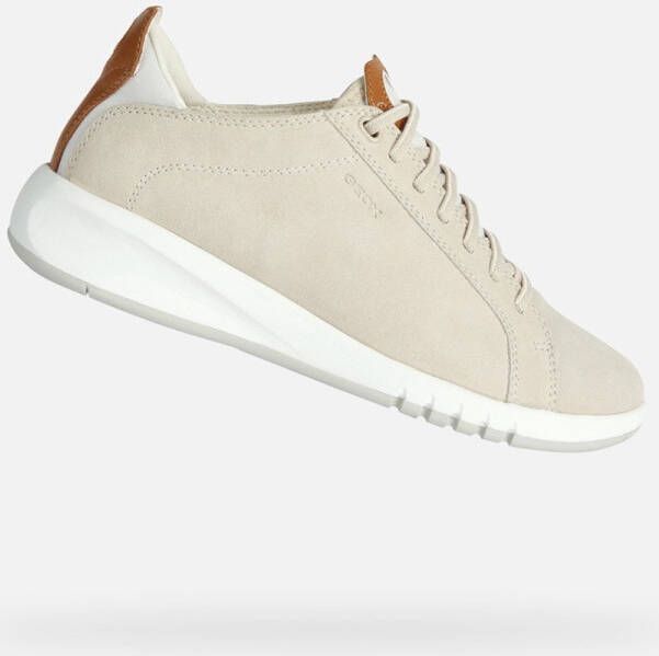 GEOX AERANTIS DAMES Sneakers MELKWIT TABAK