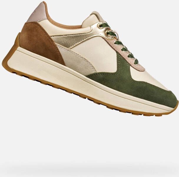 GEOX AMABEL DAMES Sneakers LICHT BEIGE MELKWIT