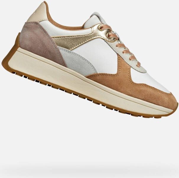 GEOX AMABEL DAMES Sneakers MELKWIT ALBRICOT