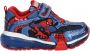 Geox Bayonyc Spider-Man sneakers met lichtjes blauw rood - Thumbnail 1