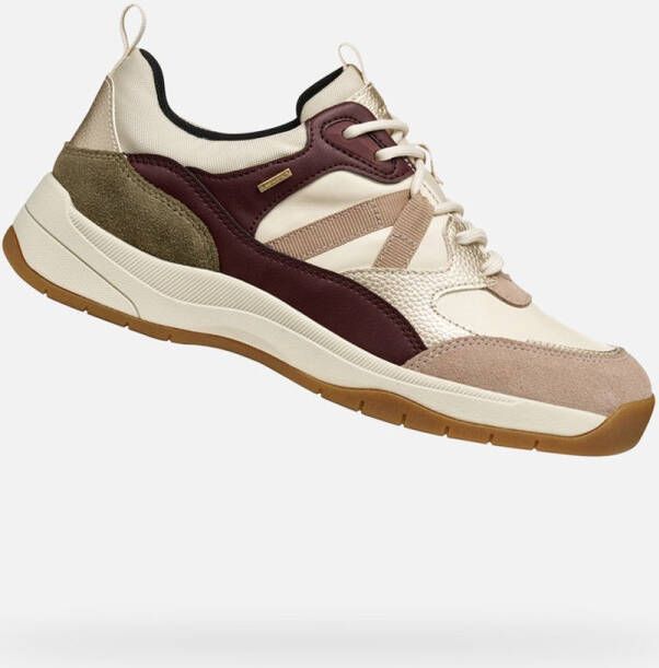 GEOX BERINIKE ABX DAMES Sneakers BEIGE ROOD