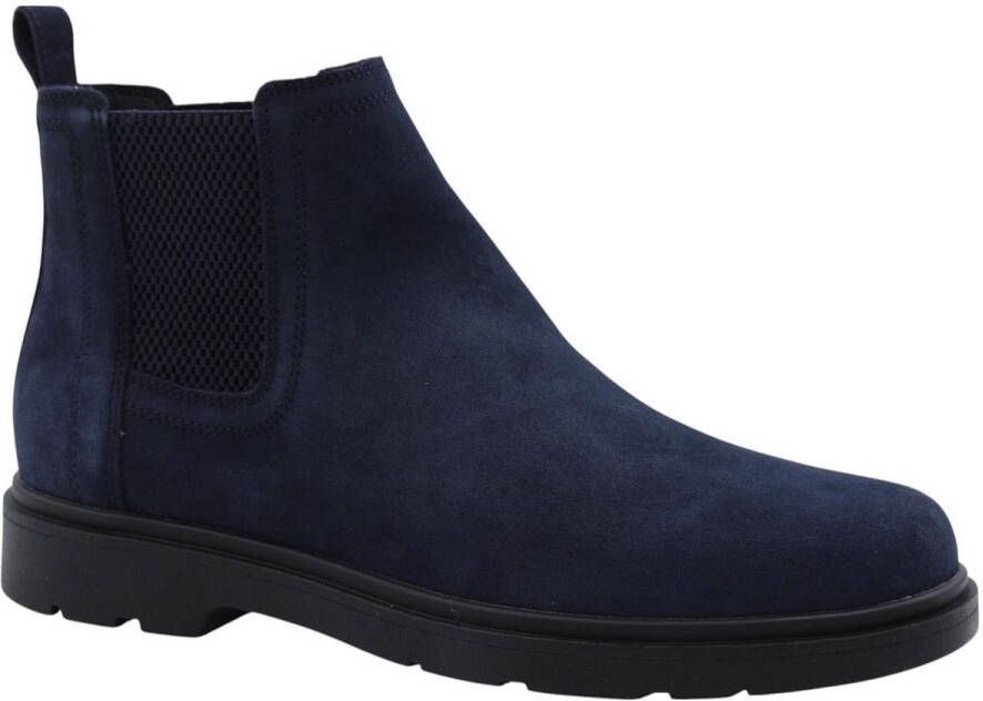 Geox Heren Enkellaars Suède Rubberen Zool Blue Heren