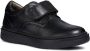GEOX Boys Leather J Riddock Touch Fastening Shoe (Black) - Thumbnail 1