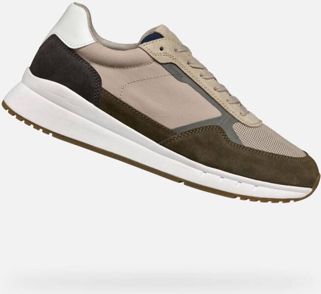 GEOX BRANTHON HEREN Sneakers LEGERGROEN BEIGE