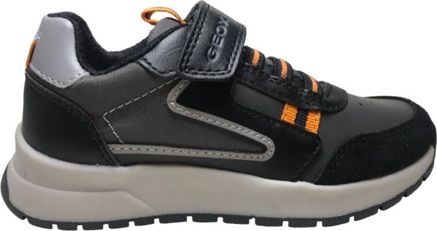 GEOX Briezee Velcro elastiek sportieve sneaker zwart orange