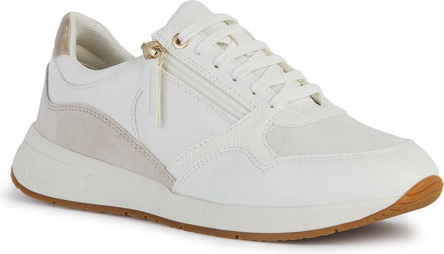 Geox Witte Casual Leren Sneakers oor Dames Multicolor Dames