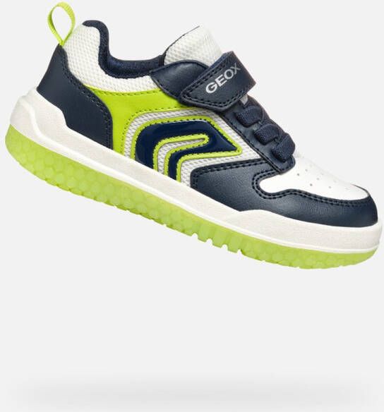 GEOX BUZZERLIGHT JONGENS Sneakers MARINEBLAUW LIME