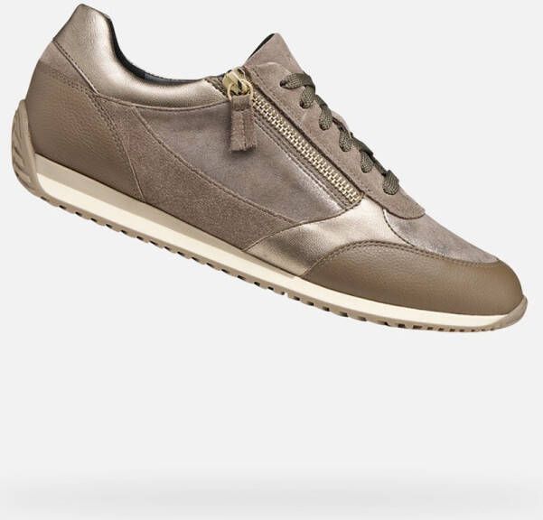 GEOX CALITHE DAMES Sneakers DONKER TAUPE