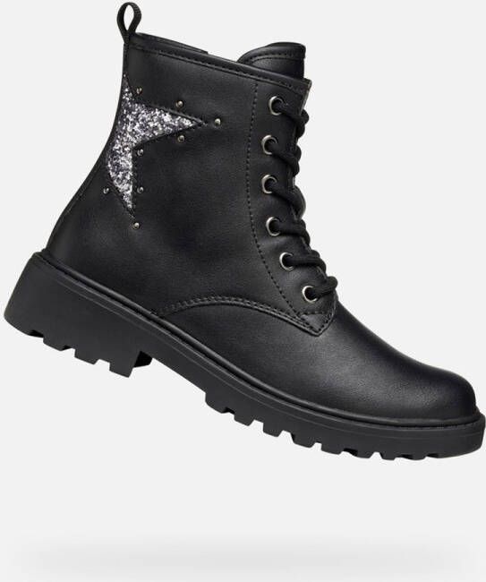 GEOX CASEY MEISJES ZWART GUNMETAL