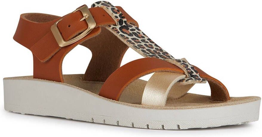 GEOX Costarei Sandalen Bruin Goud Meisjes