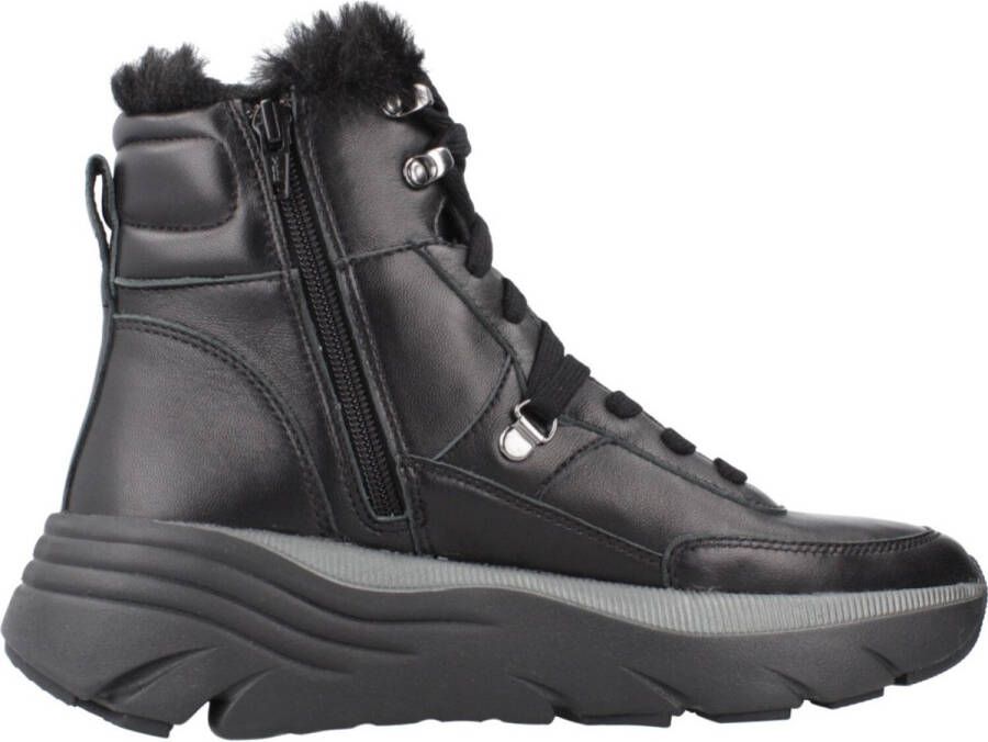 Geox Zwarte Diamanta Enkellaarzen Black Dames