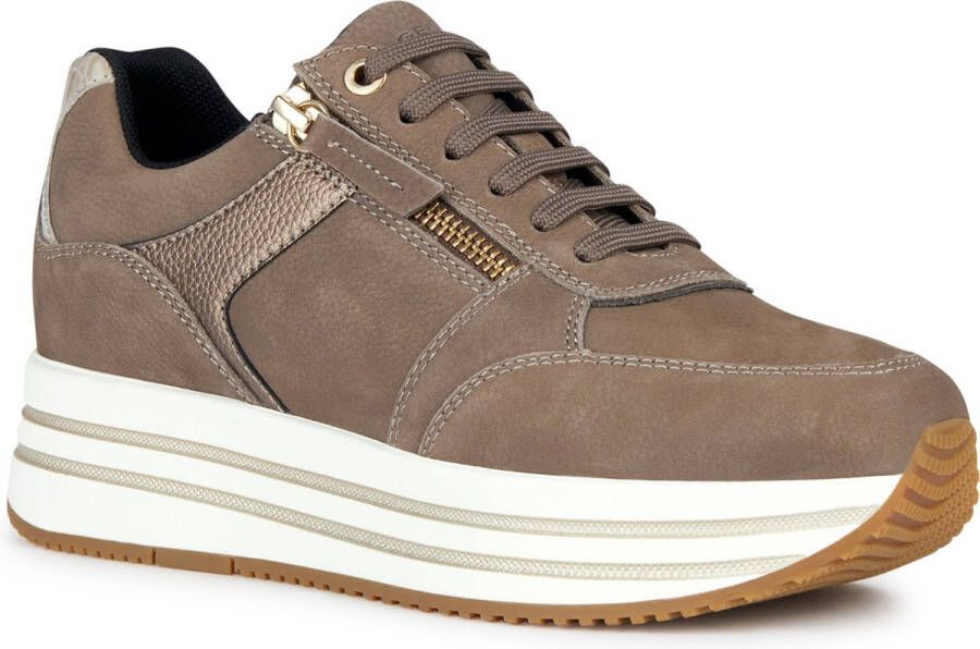 GEOX D KENCY Dames Sneakers DK TAUPE LEAD