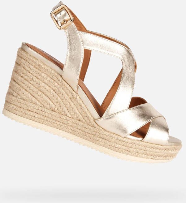 GEOX PONZA DAMES Sandalen LICHT GOUD