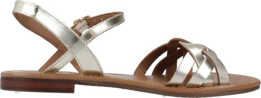 Geox Stijlvolle platte sandalen voor vrouwen Yellow Dames