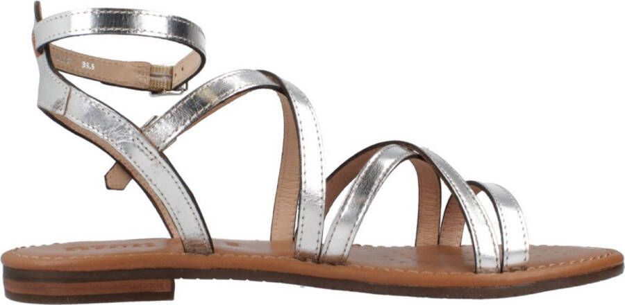 Geox Stijlvolle platte sandalen voor vrouwen Gray Dames