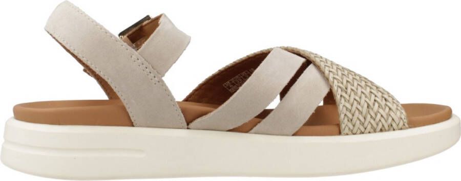 GEOX XAND 2S DAMES Sandalen LICHTE TAUPEKLEUR